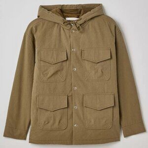 BDG Quilted Solid Lined Shirt Jacket sz L